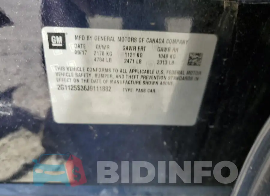 2G1125S36J9111882 Photo# 12