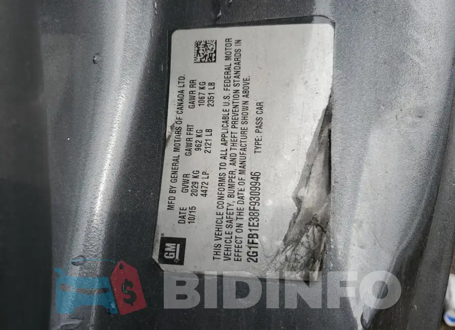 2G1FB1E38F9309946 Photo# 12