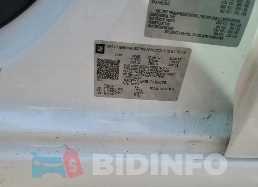 3GCPYCEF3LG165076 Photo# 12