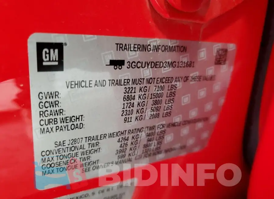 3GCUYDED3MG131681 Photo# 12