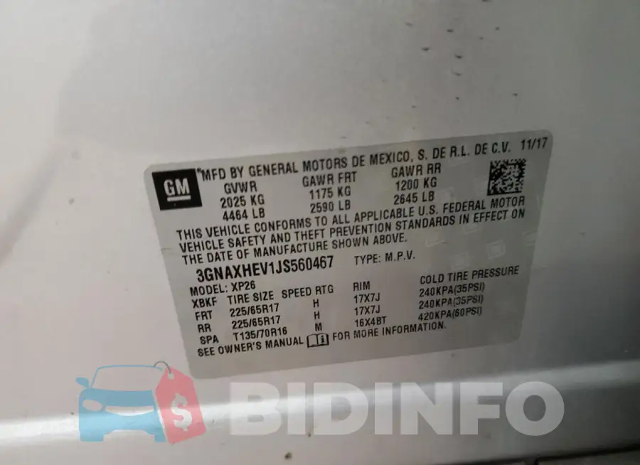 3GNAXHEV1JS560467 Photo# 13