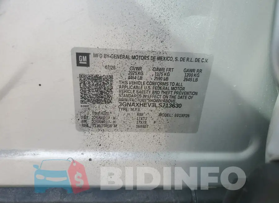 3GNAXHEV3LS713630 Photo# 13