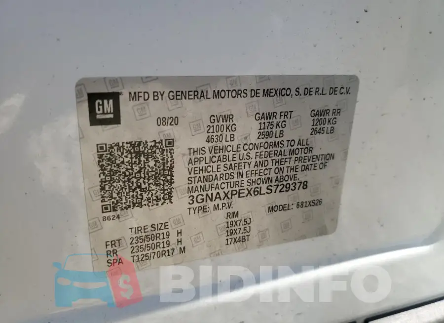 3GNAXPEX6LS729378 Photo# 13