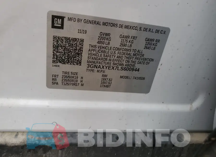 3GNAXYEX7LS600944 Photo# 14