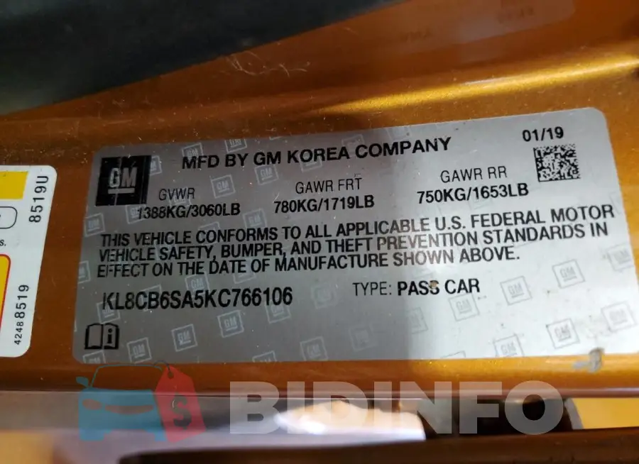 KL8CB6SA5KC766106 Photo# 12