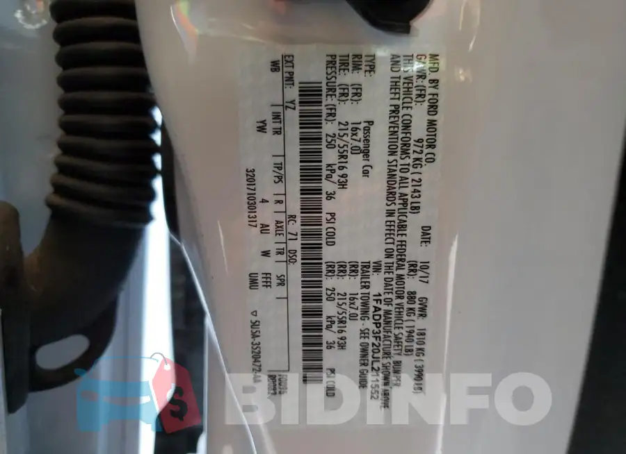 1FADP3F20JL211552 Photo# 13