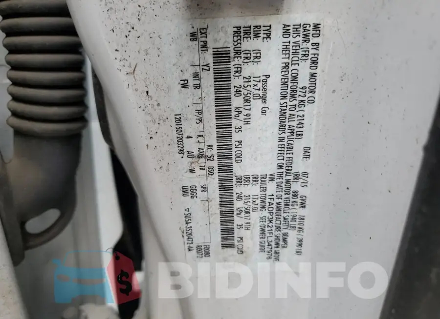 1FADP3K21FL347976 Photo# 12
