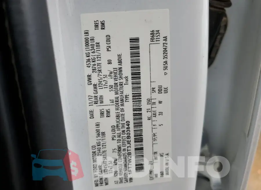 1FT7W2BT3JEB03840 Photo# 12