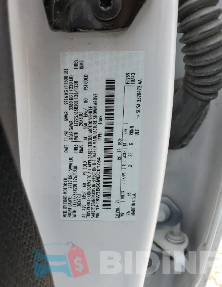 1FT8W3B66MEC01754 Photo# 12