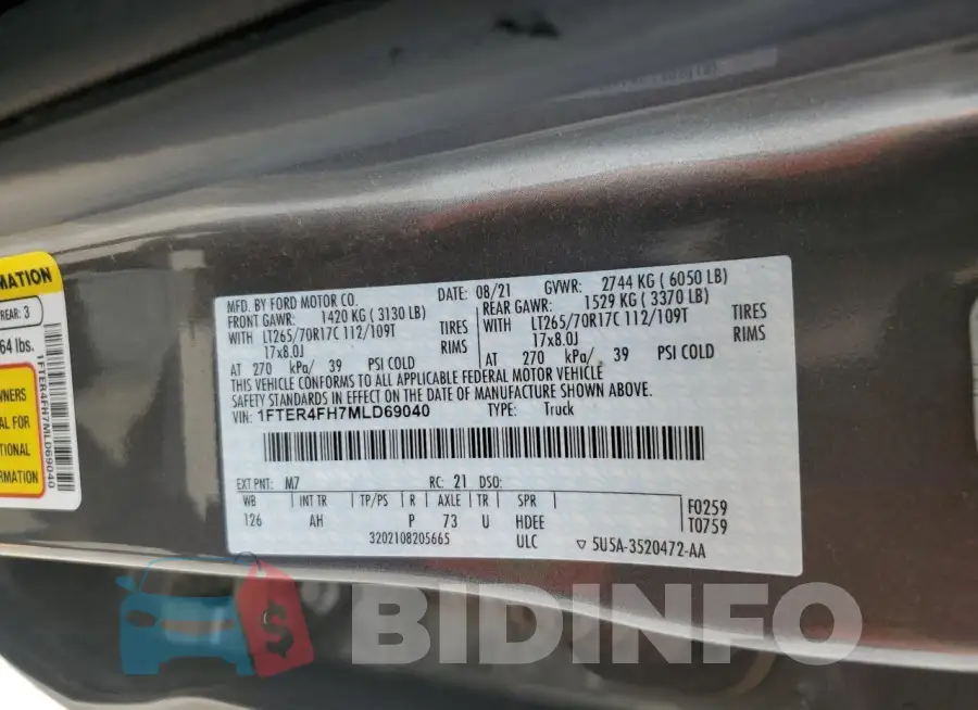 1FTER4FH7MLD69040 Photo# 12