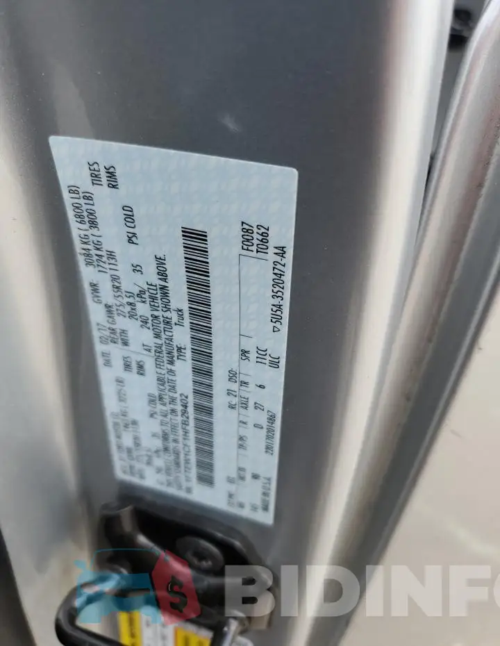1FTEW1CF1HFB29402 Photo# 12