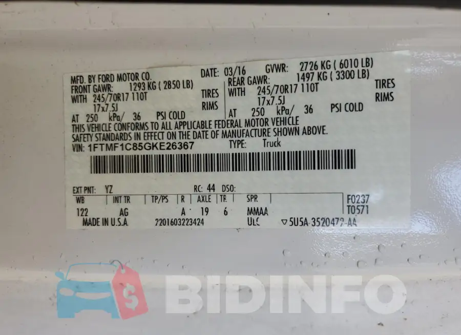 1FTMF1C85GKE26367 Photo# 12