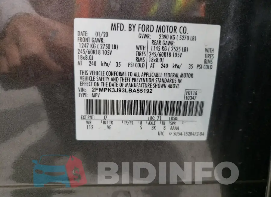 2FMPK3J93LBA55192 Photo# 13
