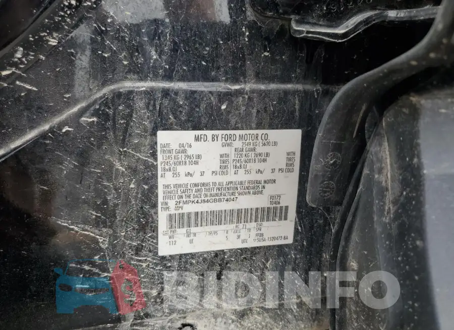 2FMPK4J84GBB74047 Photo# 14