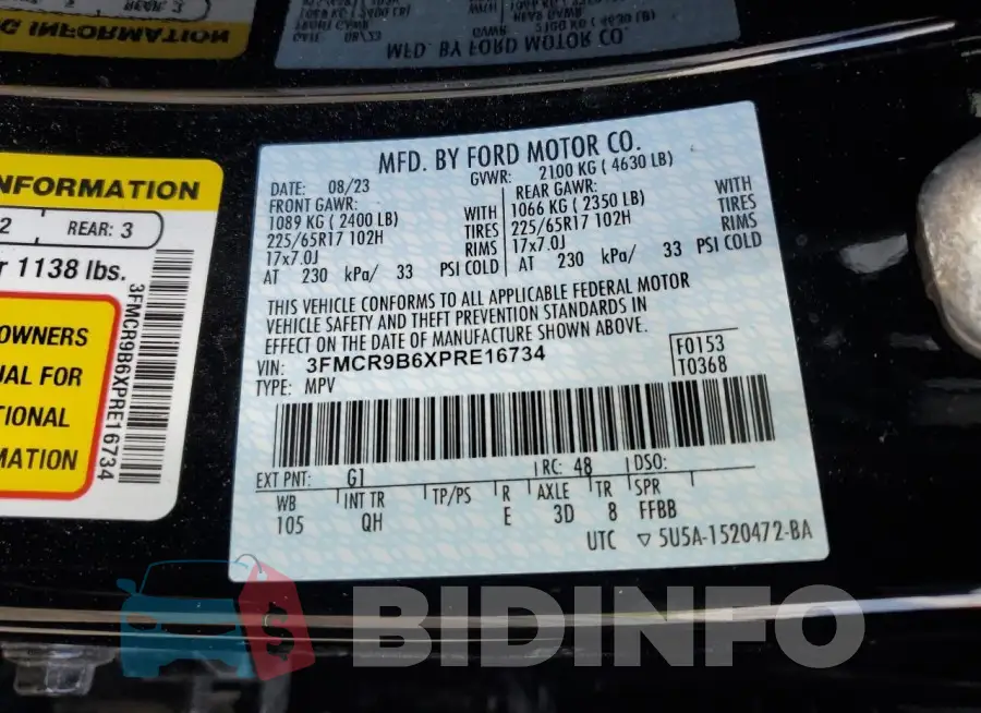 3FMCR9B6XPRE16734 Photo# 12