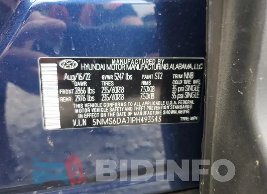 5NMS6DAJ1PH493543 Photo# 12