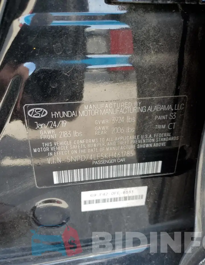 5NPD74LF5KH461785 Photo# 12