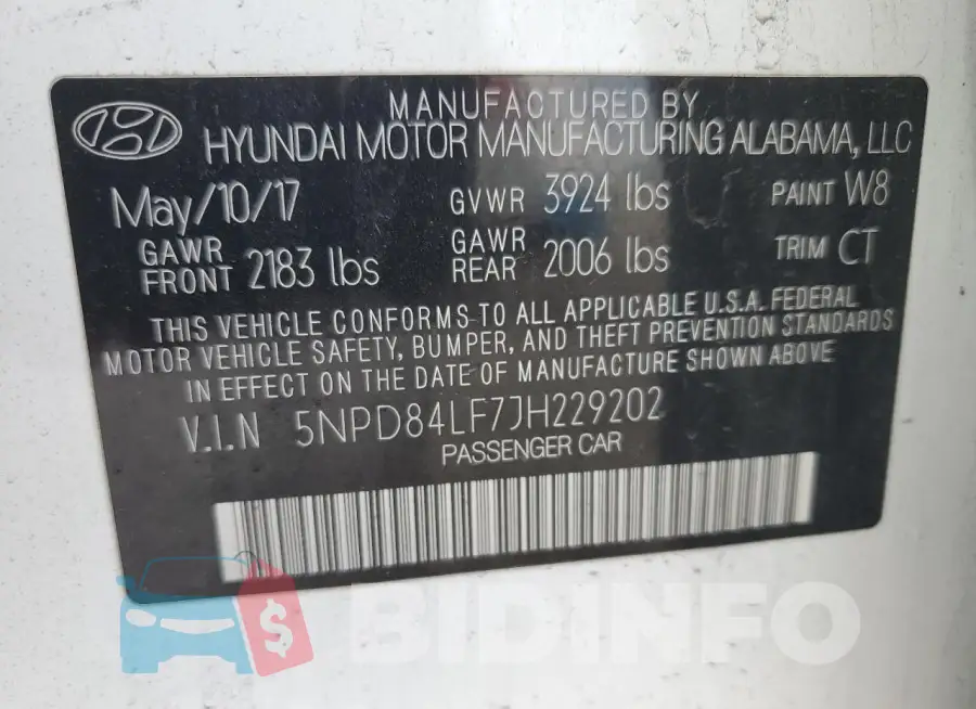 5NPD84LF7JH229202 Photo# 13