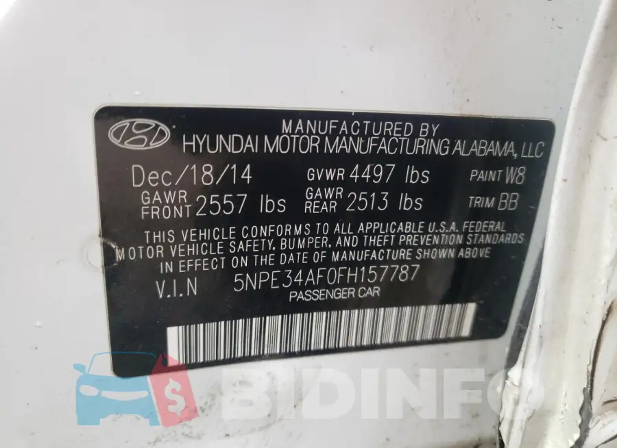 5NPE34AF0FH157787 Photo# 12
