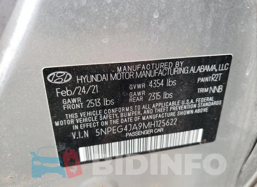 5NPEG4JA9MH125622 Photo# 13