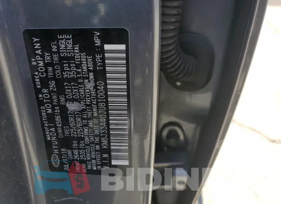 KM8J33A40JU810040 Photo# 12