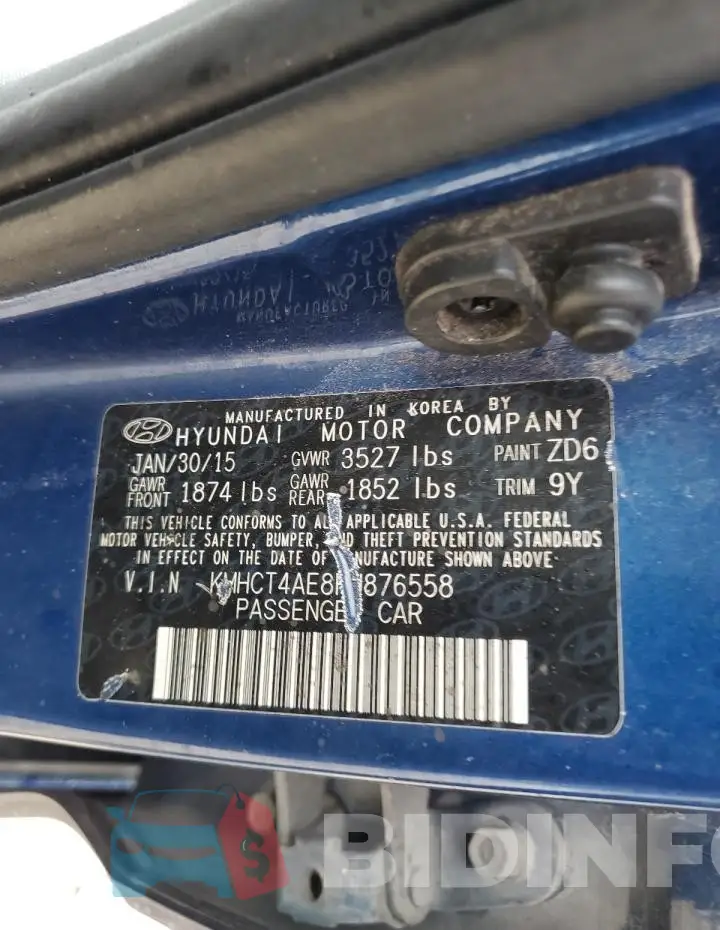 KMHCT4AE8FU876558 Photo# 12