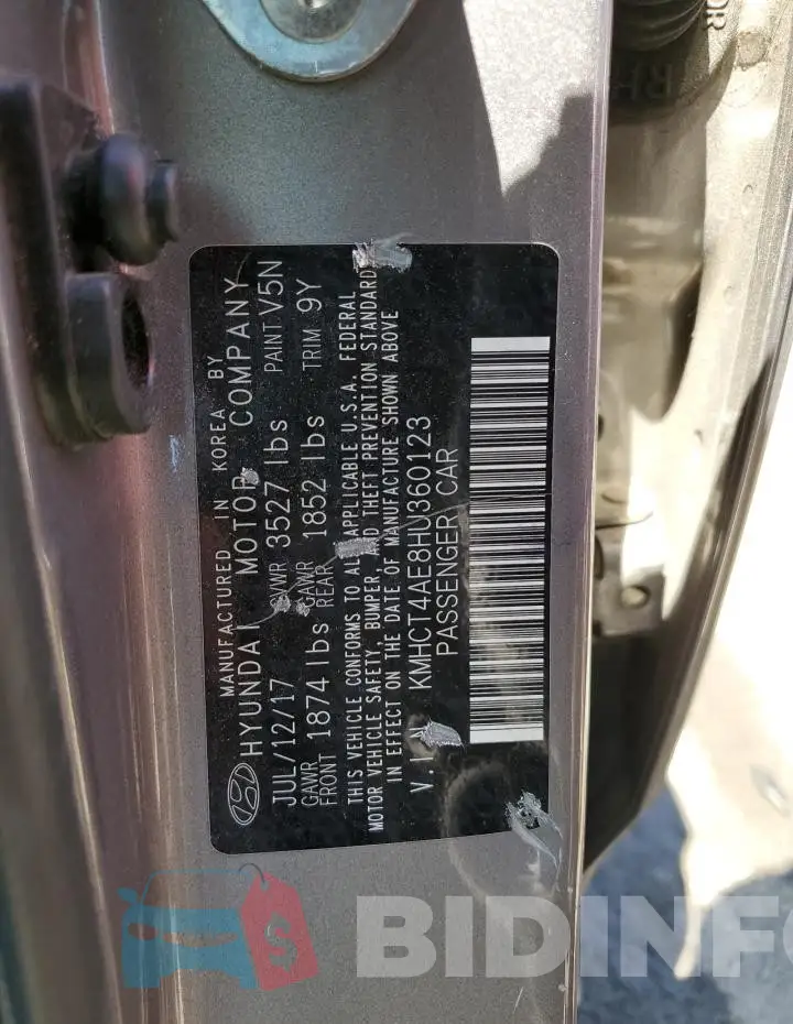 KMHCT4AE8HU360123 Photo# 12