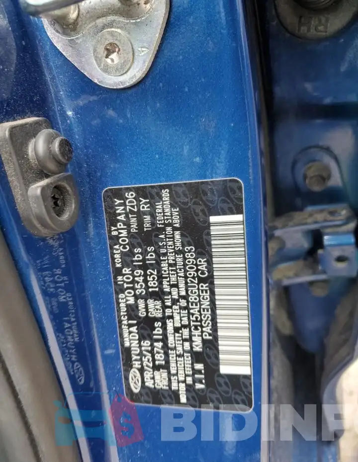 KMHCT5AE8GU290983 Photo# 12