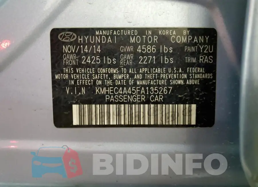 KMHEC4A45FA135267 Photo# 12