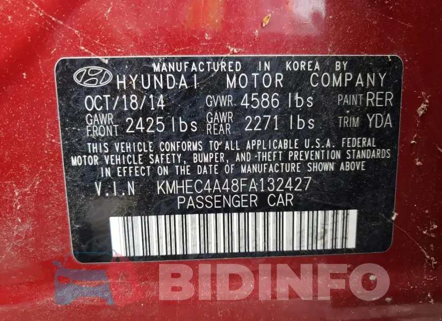 KMHEC4A48FA132427 Photo# 12