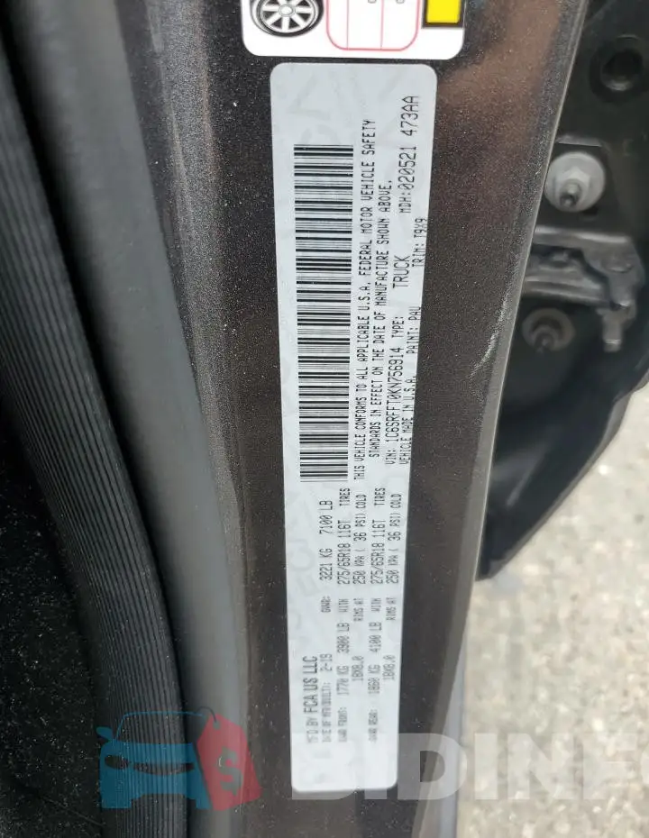 1C6SRFFT0KN756914 Photo# 12
