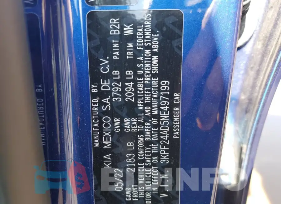 3KPF24AD5NE497199 Photo# 13