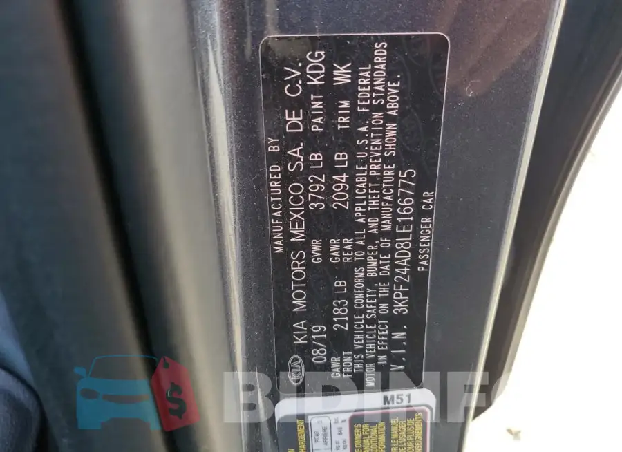 3KPF24AD8LE166775 Photo# 12