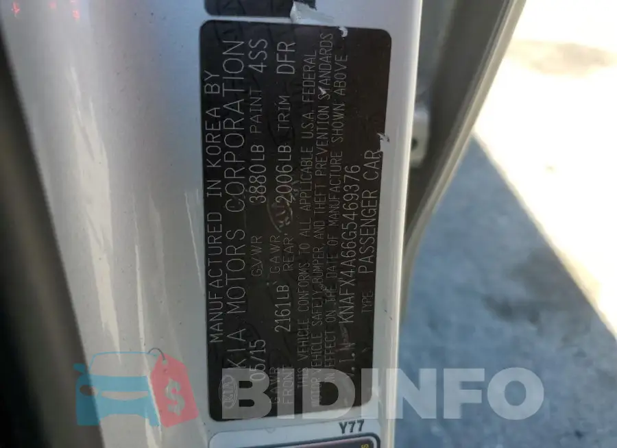 KNAFX4A66G5469376 Photo# 13