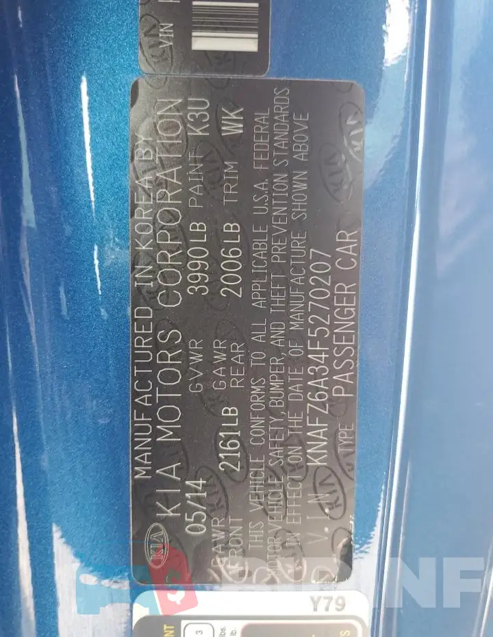 KNAFZ6A34F5270207 Photo# 12