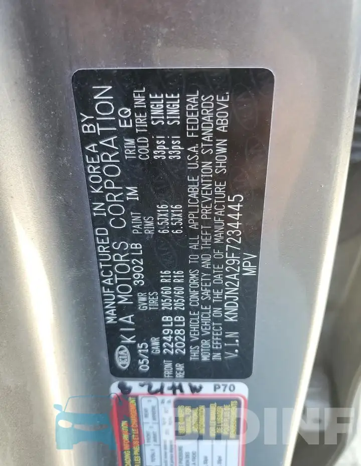 KNDJN2A29F7234445 Photo# 12