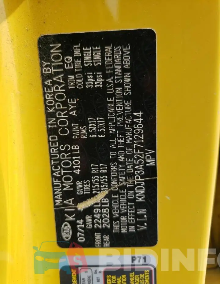 KNDJP3A52F7129644 Photo# 12