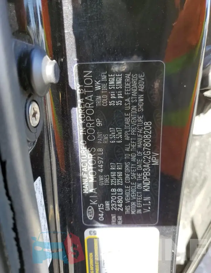 KNDPB3AC2G7808208 Photo# 12