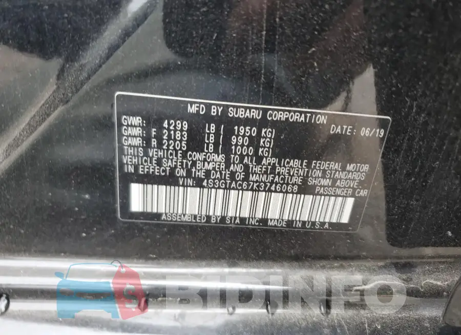 4S3GTAC67K3746068 Photo# 12