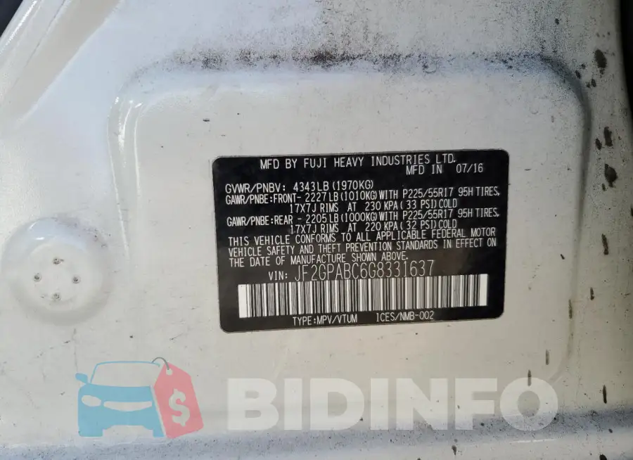 JF2GPABC6G8331637 Photo# 13