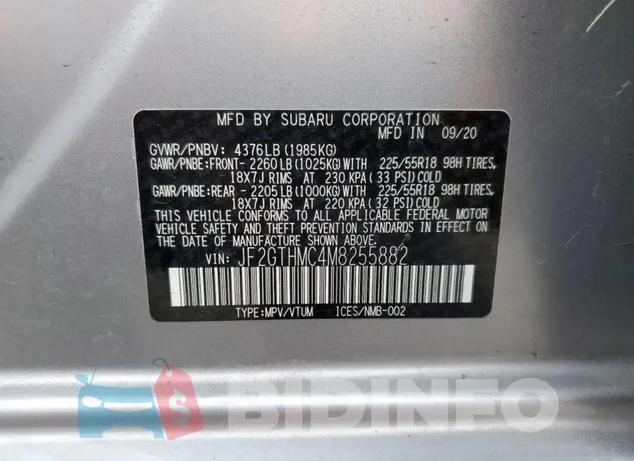 JF2GTHMC4M8255882 Photo# 13