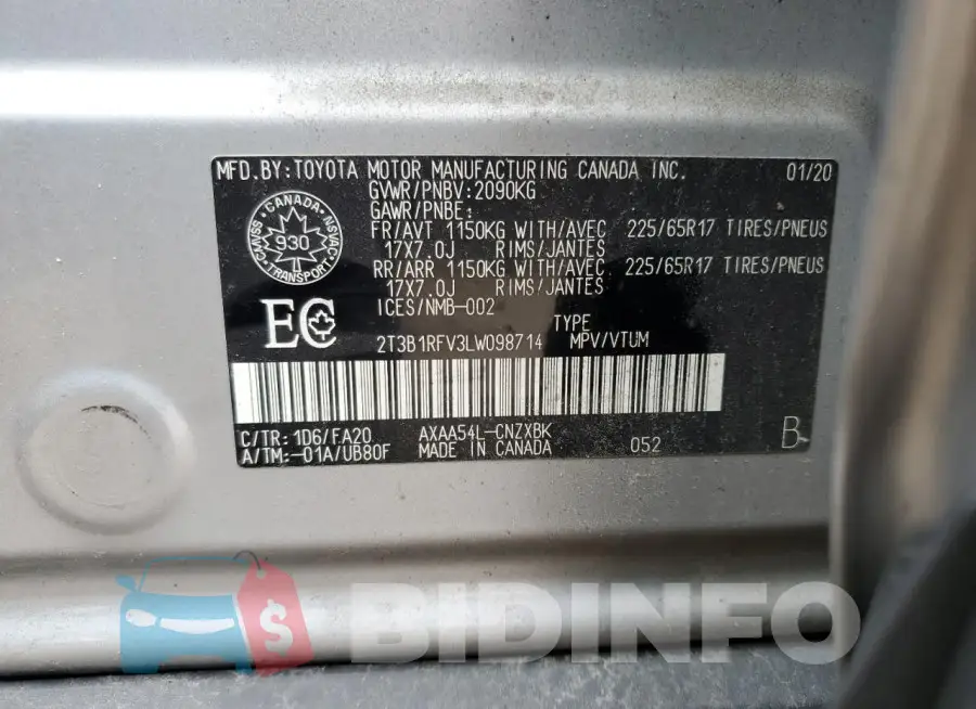 2T3B1RFV3LW098714 Photo# 13