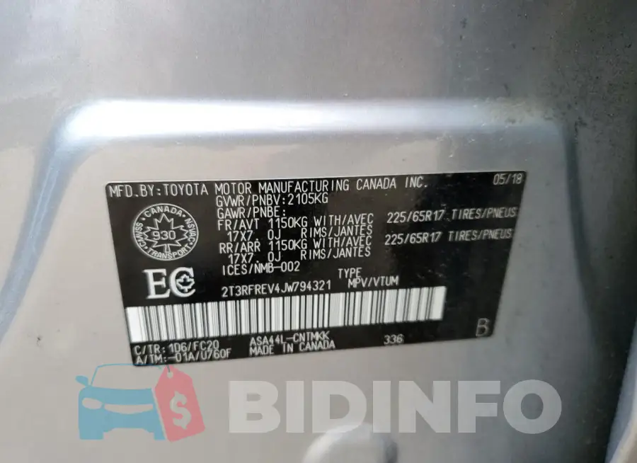 2T3RFREV4JW794321 Photo# 14
