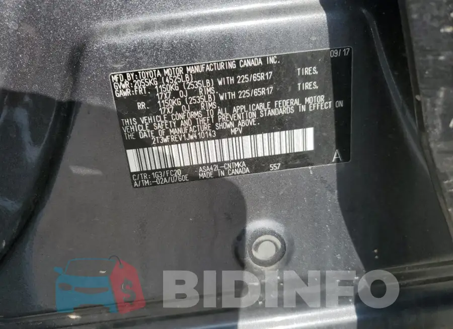 2T3WFREV1JW410143 Photo# 12