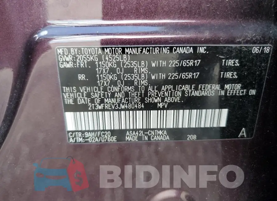2T3WFREV3JW480484 Photo# 14