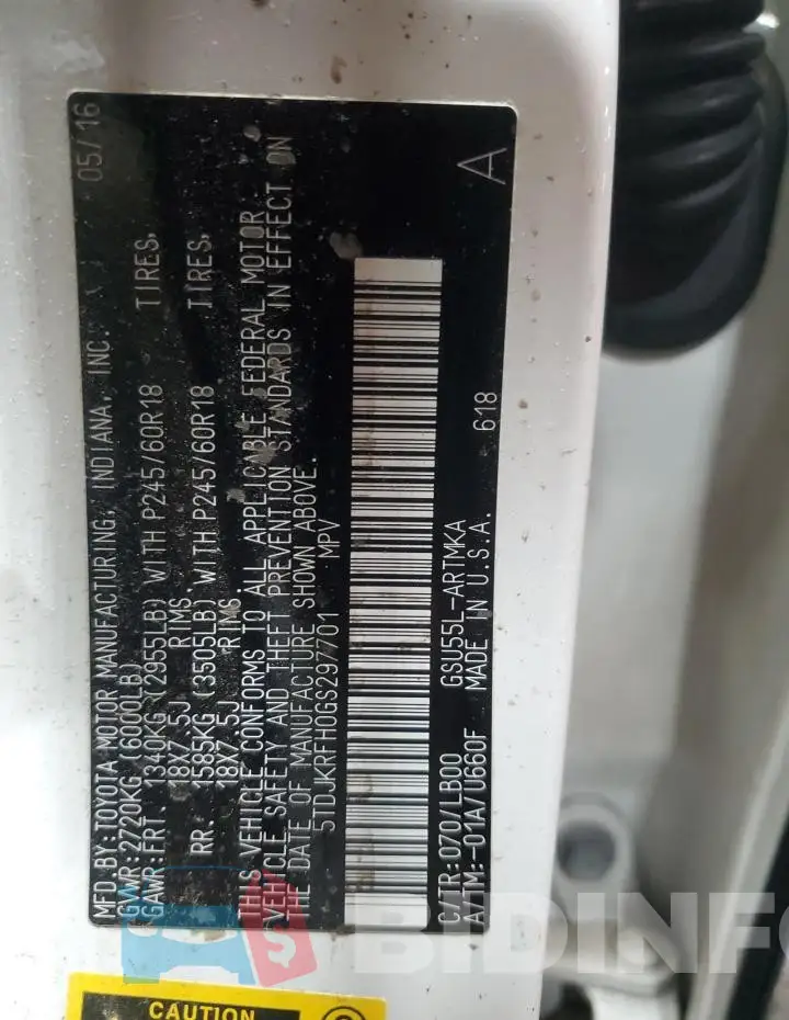 5TDJKRFH0GS297701 Photo# 14