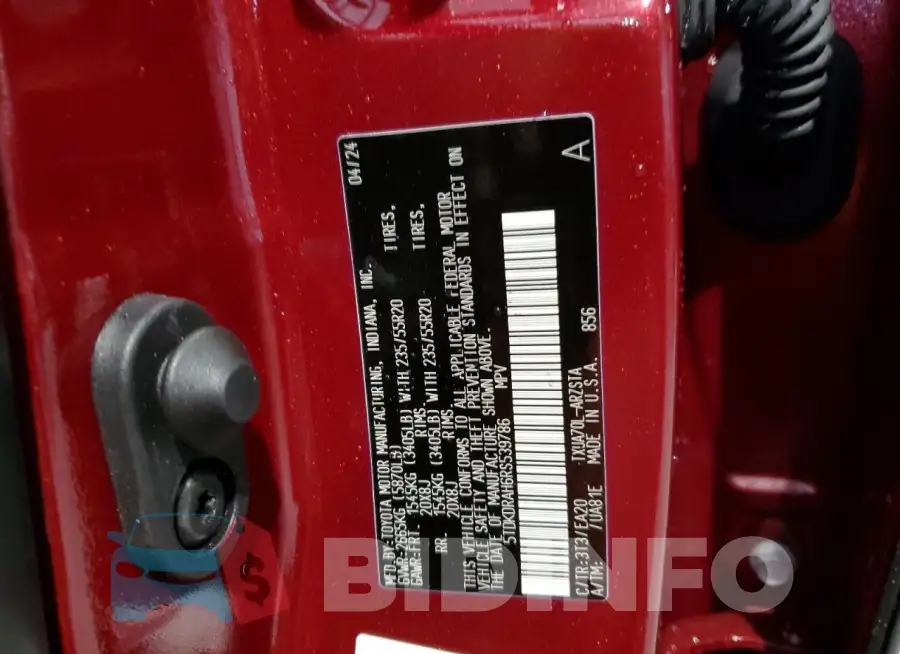 5TDKDRAH6RS539786 Photo# 14