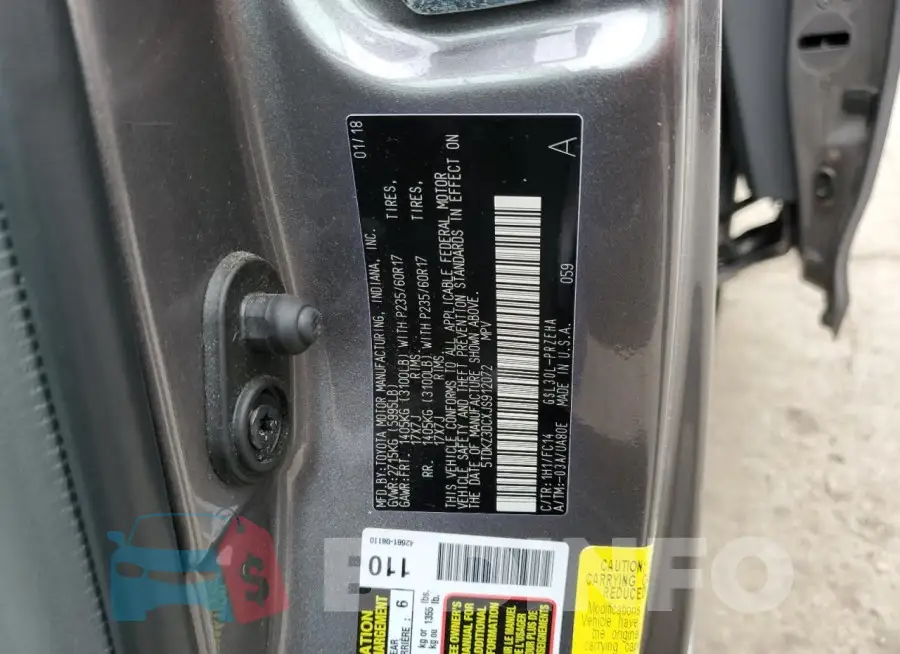 5TDKZ3DCXJS912072 Photo# 14