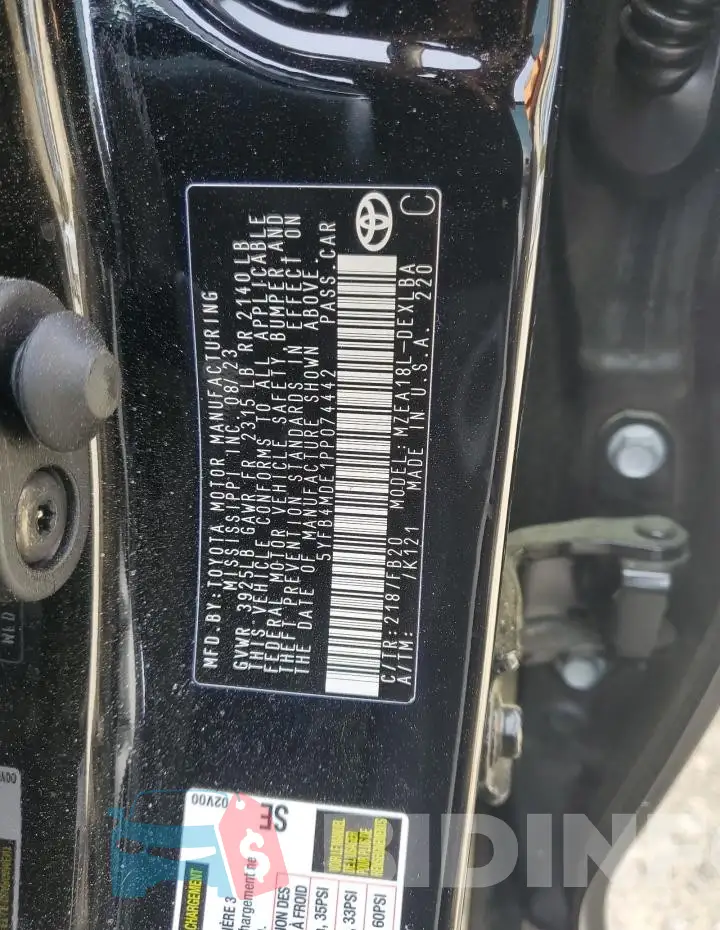 5YFB4MDE1PP074442 Photo# 12