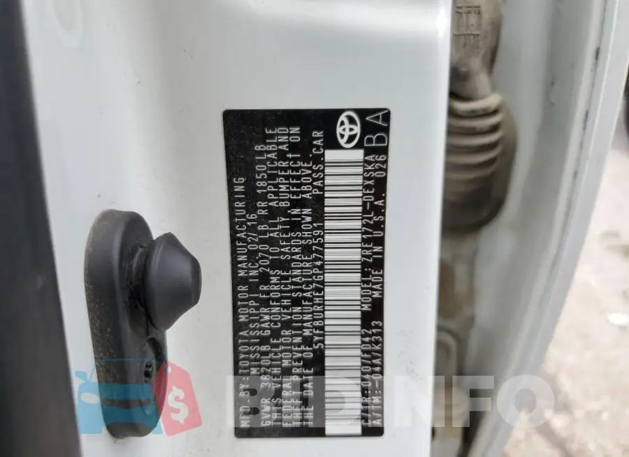 5YFBURHE7GP477591 Photo# 13